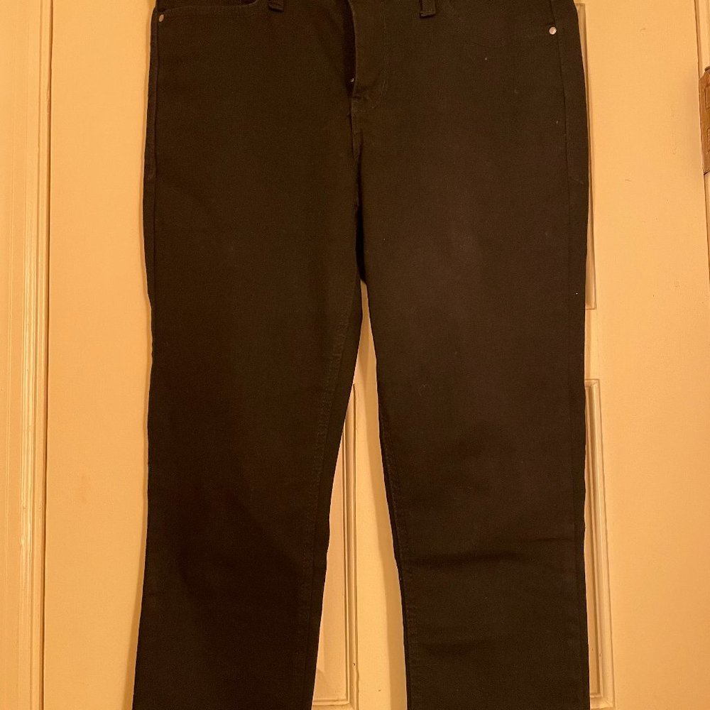 Black jeans, straight leg, size 4S, Skinny
